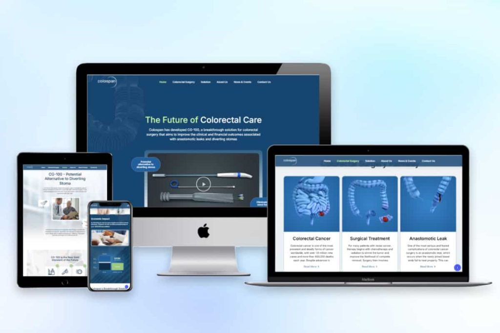 אפיון, עיצוב ופיתוח אתר אינטרנט תדמיתי עבור "Colospan"