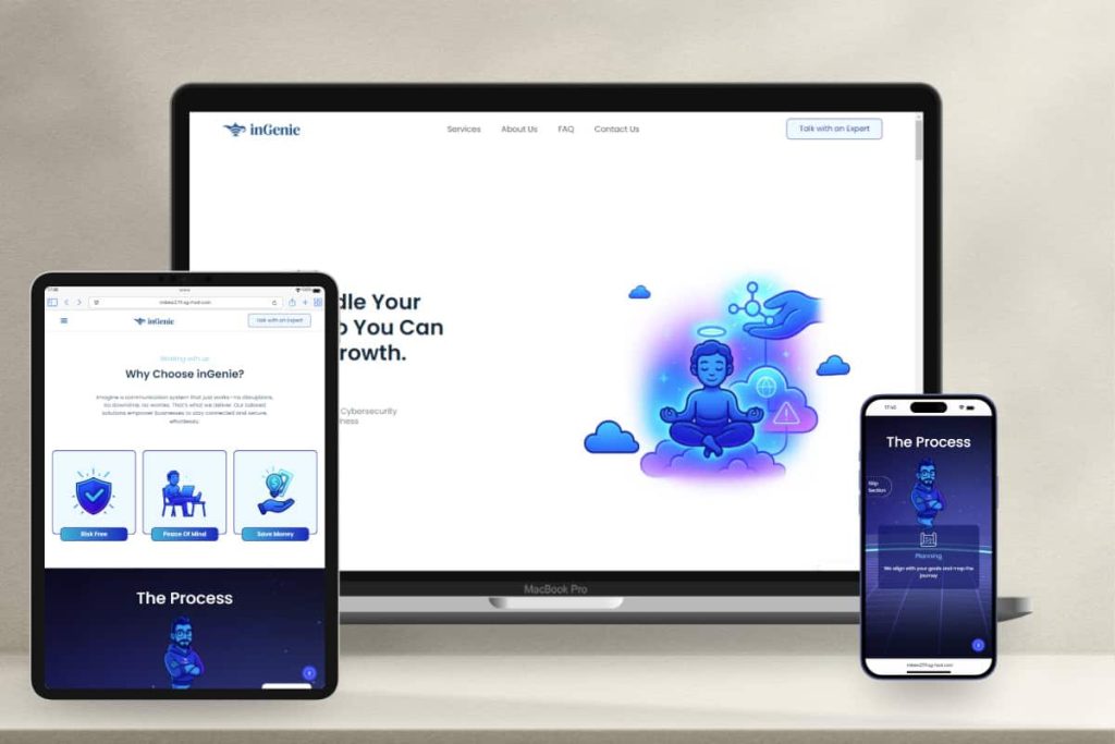 אפיון, עיצוב ופיתוח אתר אינטרנט עבור inGenie
